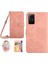 Xiaomi Redmi Için HT03 Not 12S 4g Cilt Touch Duygu Cüzdan Deri Telefon Kapağı Baskılı Tasarım Kapağı Omuz Kayışı Pembe (Yurt Dışından) 1