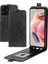 Xiaomi Için Redmi Not 12 4g Dikey Flip Telefon Kılıfı Çılgın At Doku Kartı Tutucu Pu Deri Koruyucu Kapak Black (Yurt Dışından) 5