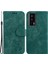 Xiaomi Için Pu Deri Kılıf Redmi K60 5G/K60 Pro 5g/poco F5 Pro 5g Stand Cüzdan Tiger Deseni Baskılı Cep Telefonu Flip Yeşil (Yurt Dışından) 1