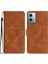 Xiaomi Için Poco X5 5g/redmi Note 12 5g (Çin)/(Hindistan)/(Global) Telefon Kılıfı Deri Deri Cüzdan Baskılı Kelebek Stand Kapak-Kahverengi (Yurt Dışından) 1