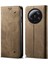 Xiaomi Için 13 Ultra Cüzdan Stand Pu Deri Kılıf Kot Koku Doku Cep Telefonu Kapak-Khaki (Yurt Dışından) 1