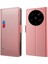 Xiaomi Için 13 Ultra Flip Cep Telefonu Kapağı Manyetik Pu Deri Katlama Stand Kartı Yuvası Telefon Kılıfı Ayna Rose Altın (Yurt Dışından) 1