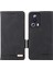 Xiaomi Için Pu Deri Telefon Kılıfı 13 Lite/civi 2 5g, Donanım Dekoru Çift Manyetik Toka Cüzdan Stand Telefon Kapak Black (Yurt Dışından) 1