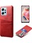 Xiaomi Için Redmi Note 12 4g Telefon Kılıfı Çift Kart Yuvaları Damla Koruma Pu Deri+Pc Kapak-Kırmızı (Yurt Dışından) 1