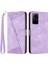 Üçgen Xiaomi Redmi Için Deri Kapağı Not 12S 4g Çizgi Anti-Çizelge Cüzdan Stand Telefon Kılıfı Strap-Purple (Yurt Dışından) 1