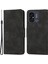 Xiaomi Redmi Için 12C 4g Tam Koruma Telefon Kılıfı Düz ​​renk Cüzdan Stand Deri Telefon Kapak Black (Yurt Dışından) 1
