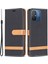 Xiaomi Redmi Için 12C 4g Kot Ceza Ekleme Tasarım Deri Kapak Cüzdan Stand Flip Telefon Kılıfı Black (Yurt Dışından) 1