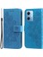 Xiaomi Redmi Için Note 12 5g (Global)/(Hindistan)/(Çin)/poco X5 5g Çiçek Baskılı Pu Deri Deri Kapak Cüzdan Stili Stand Koruyucu Telefon Kılıfı Kayış Mavisi (Yurt Dışından) 1