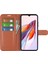 Xiaomi Redmi Için Koruyucu Telefon Kılıfı 12C 4g Litchi Doku Doku Anti-Çizelge Deri Deri Kapak Cüzdan Stand-Brown (Yurt Dışından) 3