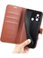 Xiaomi Redmi Için Koruyucu Telefon Kılıfı 12C 4g Litchi Doku Doku Anti-Çizelge Deri Deri Kapak Cüzdan Stand-Brown (Yurt Dışından) 5