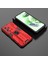 Xiaomi Redmi Için Anti-Fall Telefon Kapağı Note 12 5g (Hindistan)/poco X5 5g, Sert Pc Yumuşak Tpu Koruyucu Telefon Kasası Kickstand-Red (Yurt Dışından) 5