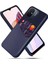 Xiaomi Için Redmi 12C 4g Pu Deri+Pc Koruyucu Arka Kabuk Kartı Yuvası Kumaş Doku Telefon Kılıf Mavisi (Yurt Dışından) 1