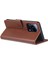 Xiaomi Için 13 Lite/civi 2 5g Stand Telefon Kapağı Pu Deri+Tpu Cüzdan Telefon Kahrolası Brown (Yurt Dışından) 4