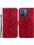 Xiaomi Redmi 12C 4g Için Cep Telefonu Kılıfı, Basılı Zambak Çiçek Kapağı Pu Deri Cüzdan Stand Kabuk-Kırmızı (Yurt Dışından) 1