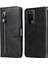 Xiaomi Poco F5 Pro 5g/redmi K60 Pro 5G/K60 5g Fermuarı Cep Telefon Kılıf Buzağı Dokusu Pu Deri Deri Stand Cüzdan Black (Yurt Dışından) 1