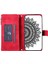 Xiaomi Redmi Için Note 12 5g (Çin)/(Global)/(Hindistan)/poco X5 5g Mandala Çiçek Teleges Telefon Cüzdan Kılıfı Pu Deri Stand Kapak Kırmızısı (Yurt Dışından) 3