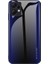 Xiaomi Için Redmi Note 12 4g Temperli Cam Geri Kılıf Karbon Fiber Doku Yumuşak Tpu Çerçeve Telefon Kapak-Dark Mavi (Yurt Dışından) 1