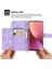 Xiaomi Redmi Için Note 12 5g (Global)/(Hindistan)/(Çin)/poco X5 5g Cilt Touch Hissedilmiş Çiçekler Telefon Kılıfı Stand Stand Deri Cüzdan Kapağı Bilek Kayışı ve Omuz Kayış Işığı Mor (Yurt Dışından) 3