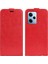 Xiaomi Redmi Için Note 12 Pro 5g/note 12 Pro Speed ​​5g/poco X5 Pro 5g Dikey Flip Pu Deri Çılgın At Doku Kart Tutucu Kasa-Kırmızı (Yurt Dışından) 5