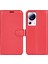 Xiaomi Için Pu Deri Kabuk 13 Lite/civi 2 5g Litchi Doku Telefon Kılıf Cüzdan Stand Flip Cover-Red (Yurt Dışından) 1