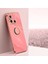 Xiaomi Için Xinli Redmi 12C 4g Yüzük Kickstand Telefon Koruyucu Kasa Elektrokaplama Altın Kenar Tpu Arka Kapak Kırmızısı (Yurt Dışından) 5