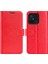 Xiaomi Için Redmi 12C 4g Anti-Fall Flip Telefon Kılıf Cüzdan Stand Çılgın At Doku Deri Koruyucu Kapak-Kırmızı (Yurt Dışından) 1