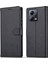 Xiaomi Redmi Için Note 12 Pro 5g/12 Pro Speed ​​5g/poco X5 Pro 5g Deri Telefon Kılıf Buzağı Doku Cüzdan Stand Şok Geçirmez Kapak Black (Yurt Dışından) 1