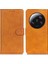 Xiaomi 13 Ultra Için Pu Deri Telefon Kılıfı, Cüzdan Stand-Brown ile Cowhide Doku Telefon Kapağı (Yurt Dışından) 1
