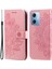 Xiaomi Için Redmi Note 12 5g (Global)/(Hindistan)/(Çin)/poco X5 5g Çiçek Baskılı Pu Deri Deri Kapak Cüzdan Stili Stand Koruyucu Telefon Kılıfı Kayış Pembe (Yurt Dışından) 1