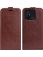 Xiaomi Redmi 12C 4g Için Dikey Flip Deri Telefon Kapağı, Crazy Horse Doku Akıllı Telefon Kılıfı Kart Yuvası-Brown (Yurt Dışından) 1