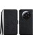 HT03 Xiaomi Için Telefon Kılıfı 13 Ultra Pu Deri Stand Cüzdan Kelebek Çiçekleri Strap-Black ile Baskılı Kapak (Yurt Dışından) 1