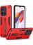 Xiaomi Redmi Için 12C 4g/poco C55 4g Esnek Halka Kayışı Tpu+Pc Telefon Kapağı Kickstand Damla Geçirmez Kasa-Kırmızısı (Yurt Dışından) 1
