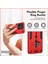 Xiaomi Redmi Için 12C 4g/poco C55 4g Esnek Halka Kayışı Tpu+Pc Telefon Kapağı Kickstand Damla Geçirmez Kasa-Kırmızısı (Yurt Dışından) 3