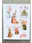 7 Adet Suluboya Vazo Orkide Çiçek Sticker Bullet Journal Scrapbook Laptop Sticker 3