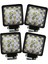16 LED Kare Off Road Sis Lambası 4 Lü 11 cm 1