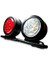 (2 Adet) Mercekli Takoz Lamba Kırmızı-Beyaz 12V-24V 4