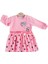 Miniworld Kız Bebek Kurdele Detaylı Pembe Kadife Elbise 16428 1