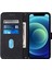 iPhone 12 Mini ile Uyumlu Tam Korumalı Yumuşak Pu Deri Kapaklı Cüzdan Telefon Kılıfı, Kart Tutuculu ve Uzun Askılı (Yurt Dışından) 5