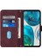 Motorola Moto G52 ile Uyumlu Tam Korumalı Yumuşak Pu Deri Kapaklı Cüzdan Telefon Kılıfı, Kart Tutuculu ve Uzun Askılı (Yurt Dışından) 5