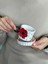 Kırmızı Benekli Çiçek Mug 4