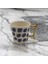 Altın Yaldız Lacivert Puantiyeli Fincan Mug 1