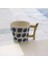 Altın Yaldız Lacivert Puantiyeli Fincan Mug 2