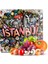 Cam Kesme Tahtası Kare Istanbul Desenli 30X30 cm 1