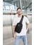 Göğüs Çantası Erkek Iş Crossbody Çanta Erkek USB Omuz Çantası Moda Rahat Çok Fonksiyonlu Rahat Göğüs Çantası (Yurt Dışından) 4