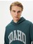 Kapşonlu Sweatshirt Slogan Baskılı Uzun Kollu Ribanalı 2