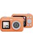 FunCam+ Dual Screen H.264 Çocuklar için Fotoğraf Makinesi FullHD 1080p 44MP 2.4” + 1.3" Çift Ekran 650mAh Turuncu 1