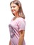 İNCI2923 Kadın Kısa Kol Yuv.yaka Pamuklu Düz Paça Pijama Takımı 3
