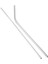 100 Adet Metal Pipet Yeniden Kullanılabilir 304 Paslanmaz Çelik Içme Suyu Boruları 215 mm x 6 mm Kavisli Pipetler ve 50 Düz Pipet (Yurt Dışından) 5