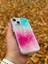 Apple iPhone 15 Kılıf Summer Time Kış Kreasyonu Simli Yıldızlı Işıltı Ombre Renk Geçişli Hologram 3