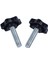 2 Adet M8 x 30MM Erkek Dişli 32MM Yıldız Başlı Sıkma Topuzu Siyah (Yurt Dışından) 1
